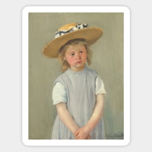 Child in a Straw Hat by Mary Cassatt Magnet